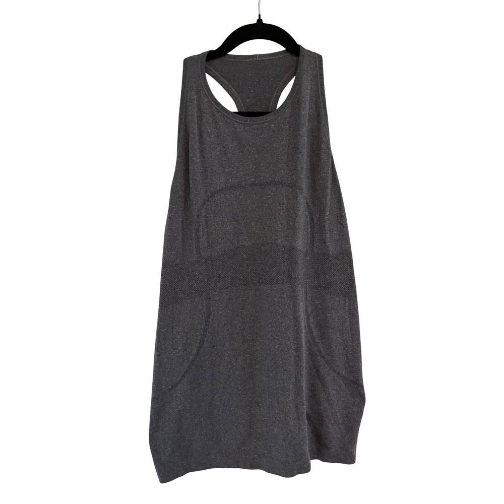 Lululemon Swiftly Tech Racerback Tank Top 2.0 Heathered Charcoal Grey Size 12